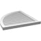 Ekena Millwork Quarter Round Top Left Surface Mount PVC Gable Vent w/ 2"W x 2"P Brickmould Sill Frame, 28"W x 34"H GVPQL28X3403SN - alternate 5